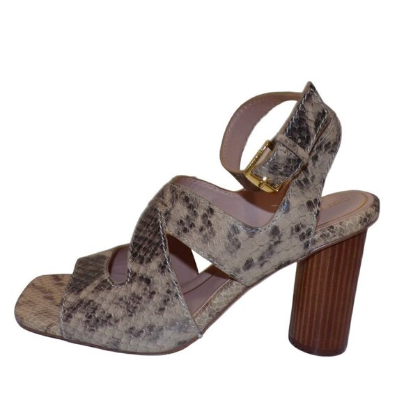 Cole Haan Reina City Sandal 85 mm Snake Print Leather size 9 B New - Picture 4 of 8